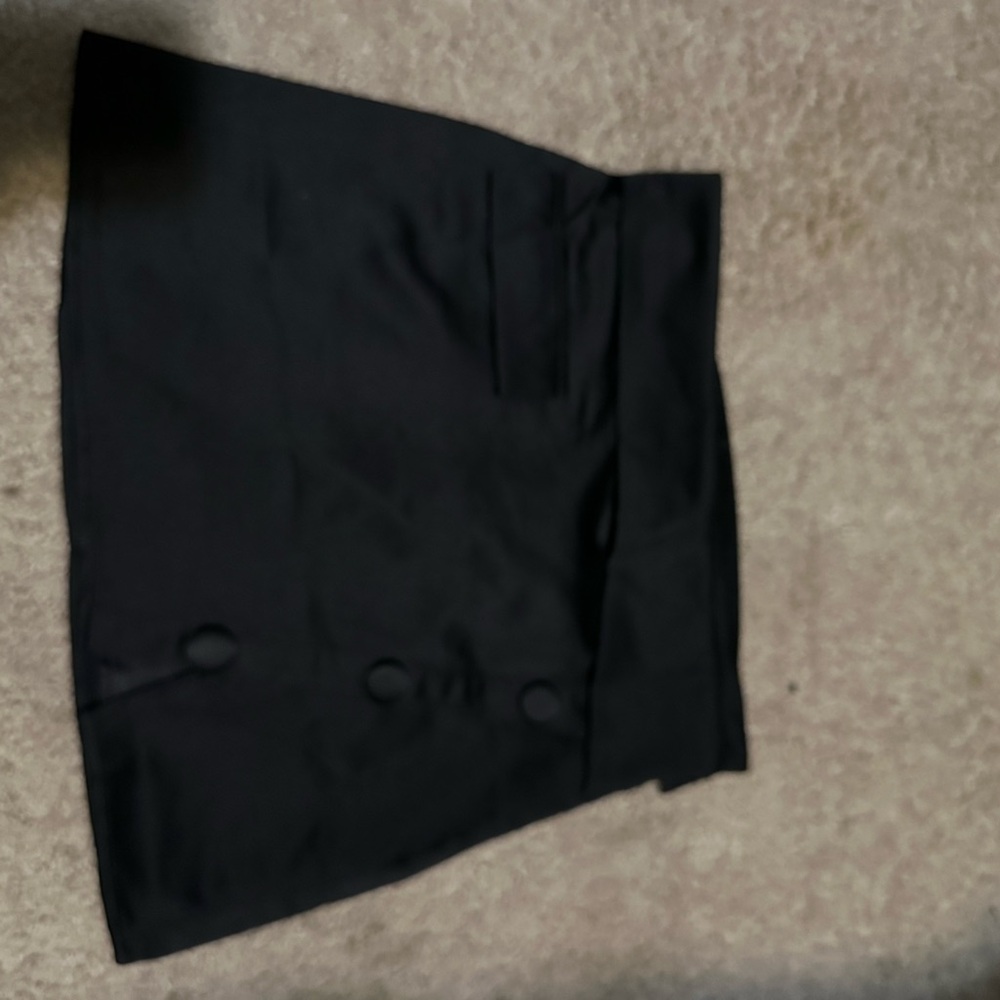 Forever 21 Black Mini Skirt with Button Detail